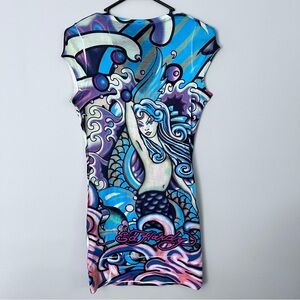 Ed Hardy Multicolor Graphic Dress